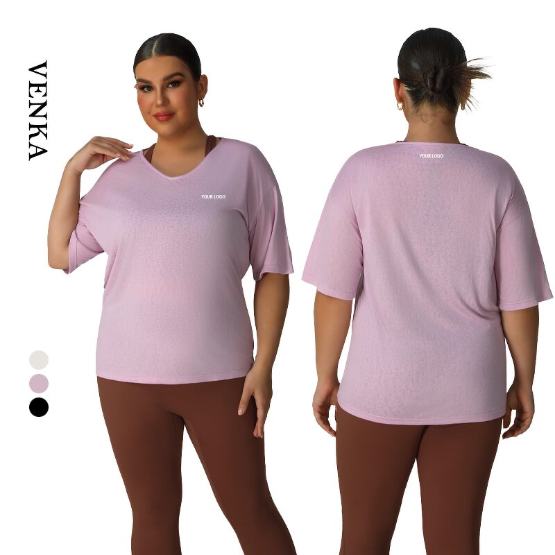 Women's Sports Shirt Supplier - Breathable Quick Drying Running Round Neck Loose