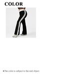 Plus Size Sweatpants Factory - Contrast Color High Waist Gym Fitness Flared Pants