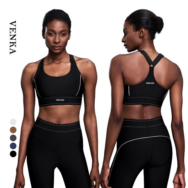 Sports Bra Supplier - Contrast Color High Strength Shock-Absorbing Adjustable