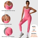 Fitness Bodysuit Manufacturer - Sling U Neck Beautiful Back Hip Lifting