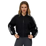 Cropped Sports Jacket Supplier - Zip up Stand Collar Pockets Long Sleeve