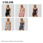 One Piece Fitness Wear Supplier - U Neck Gym Sports Jumpsuit With Breast Pads