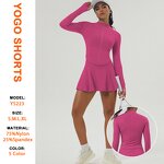 Custom Gym Set Factory - Double-Layer Pocket Skirt Thumbholes Jacket