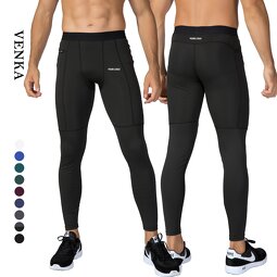 Compression Pants Manufacturer - Polyester Elastic Slim Fit Back Pockets Quick Dry
