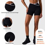 Fitness Leggings Supplier - Custom Nylon Spandex V-Shaped Cross Waist Tight Pants