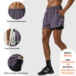 2-in-1 Sports Shorts Manufacturer - Drawstring Quick Dry Pocket Reflective Strip Training