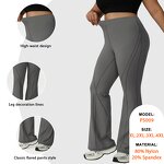Custom Plus Size Sweatpants Manufacturer - High Waisted Straight Wide Leg Workout Yoga