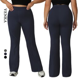 Custom Plus Size Sweatpants Manufacturer - High Waisted Straight Wide Leg Workout Yoga