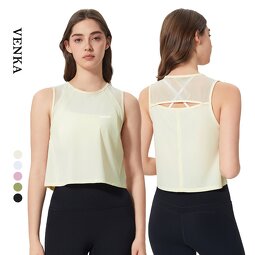 Sleeveless Tank Top Factory - Round Neck Loose Crop Top Quick Dry Active Wear
