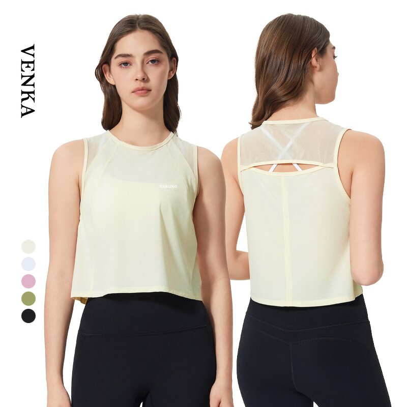 Sleeveless Tank Top Factory - Round Neck Loose Crop Top Quick Dry Active Wear