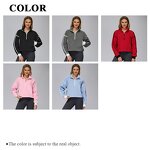 Winter Sweat Shirt Factory - Half Zip Stand-up Collar Contrasting Colors Running