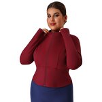 Plus Size Athletic Wear Manufacturer - Quick-Drying Tight Yoga Long Sleeve Zipper Jacket