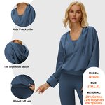 Loose T-Shirt Factory - Deep V Neck Casual Outdoor Soft Skin Sweatshirt