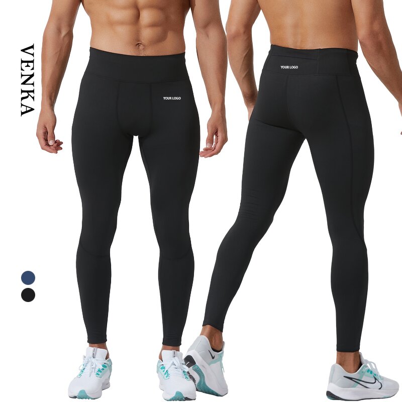 Workout Compression Pants Factory - Polyester Elastic Sport Gym Back Pockets Quick Dry