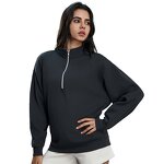 Pullover Sweatshirt Manufacturer - Warm Loose Workout Half Zip Sportswear Gym