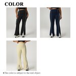 Plus Size Sportswear Factory - Contrast Color Nylon Spandex Custom Logo Flared