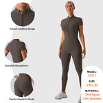 Front Zipper Bodysuit Supplier - Sport Workout One Piece No T Line Dance