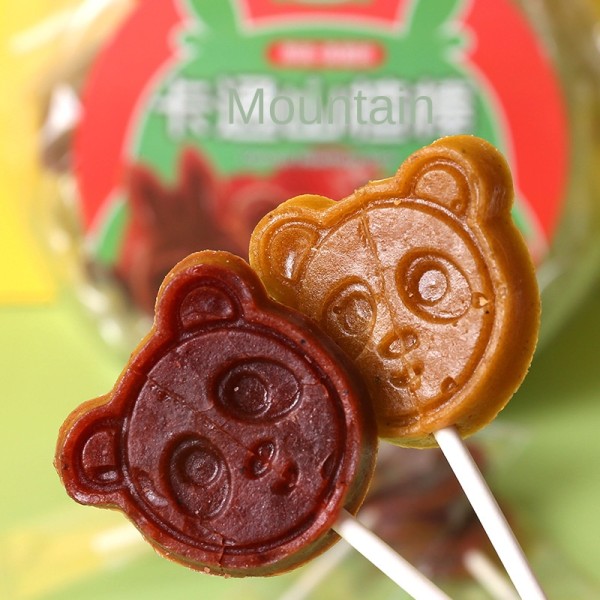 Large Package Laiyang Pear Paste Lollipop Cartoon Hawthorn Stick Hawthorn Food Candy Without Adding Healthy Snacks.