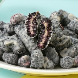 1kg巧克力冷冻干桑葚干散装牛奶味桑葚干冷冻水果干休闲零食OEM