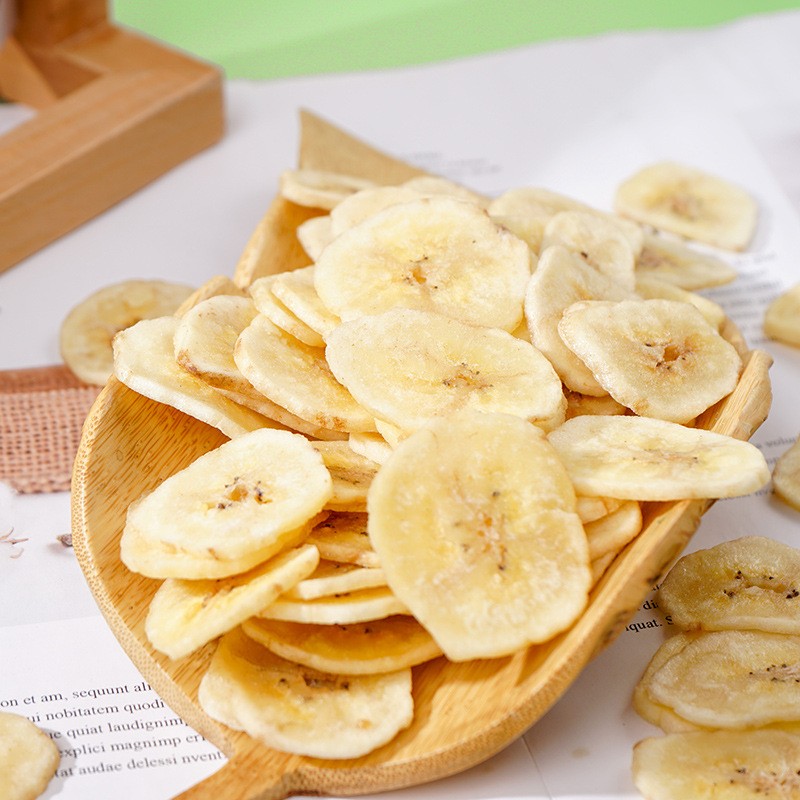 1kg Factory Custom Wholesale Fruit Vegetable CrispBanana Slices Sweet Dried Snack Bulk Packaging FD Drying Process