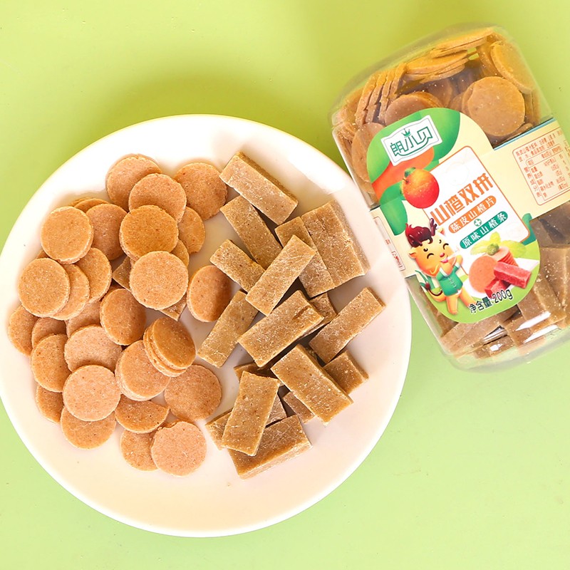 200g Double Bottled Sweet and Sour Hawthorn Slices Hawthorn Healthy Snacks Fruit Dried Tangerine Peel Hawthorn.