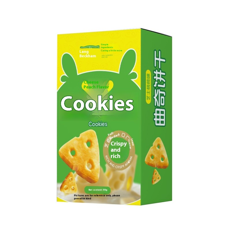 80g Peach-Flavored Cookie Biscuits, Children's Healthy Snack