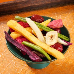 OEM VF干水果蔬菜脆零食250克甜香蕉秋葵散装食品批发脱水干蔬菜混合