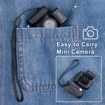 Vlog Camera Factory - Keychain Mini Retro Camera with Flash for Travel
