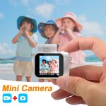 Vlog Camera Factory - Keychain Mini Retro Camera with Flash for Travel