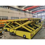 Battery AGV Scissor Lift Factory - 2 Ton 4m Trackless Steering Power
