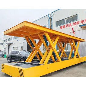 Battery AGV Scissor Lift Factory - 2 Ton 4m Trackless Steering Power