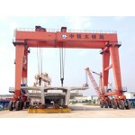 Rubber Tire Gantry Crane Manufacturer - 20 Ton Solid Tire Outdoor Custom