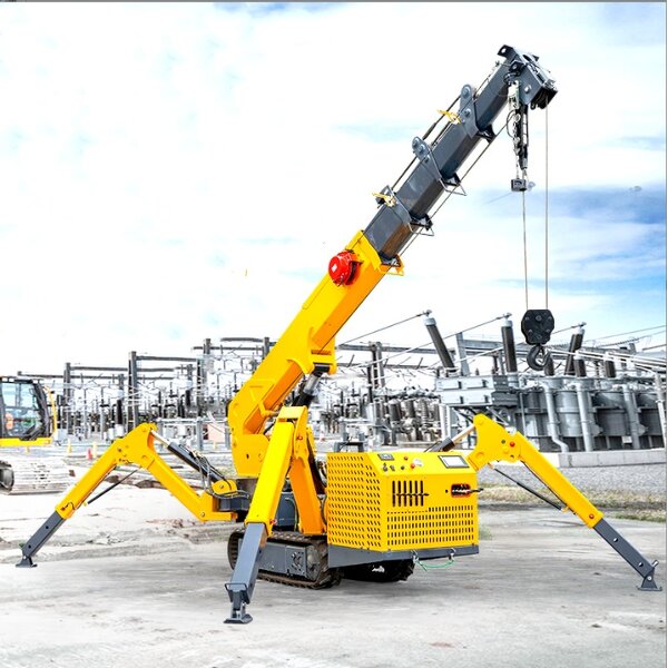 Knuckle Boom Spider Crane Factory - 1-8 Ton Crawler Electric Man Basket