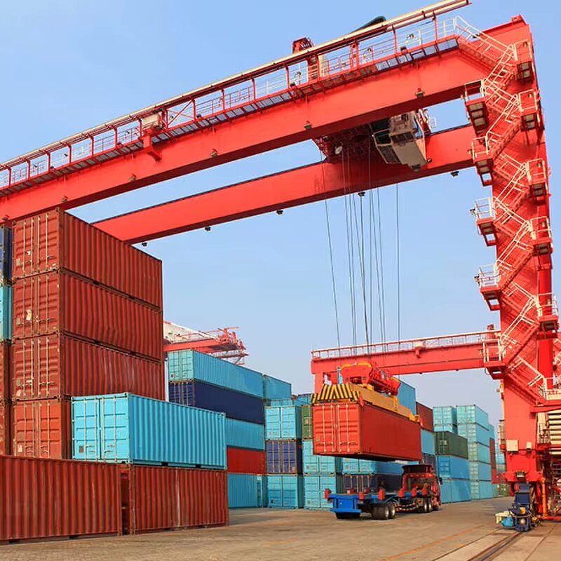 RTG Crane Manufacturer - 20 Ton Rubber Wheeled Double Beam Container