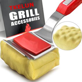 BBQ Grill Brush Manufacturer - Bristle-Free Aramid Fiber Scraper Head