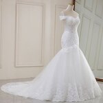 Mermaid Wedding Dress Manufacturer - OEM/ODM Sexy Lace Short Sleeve Gown