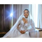 Plus Size Mermaid Wedding Dress Manufacturer - OEM High Collar Beaded Lace Gown