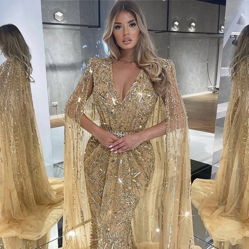 Evening Dress Manufacturer - OEM/ODM Luxury Detachable Train Beaded Gown