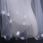 Bridal Veil Manufacturer - OEM/ODM Embroidery Lace Double Layer Hair Comb Veil