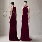 Evening Dress Manufacturer - OEM/ODM Sexy Plunging Neckline Long Party Dress