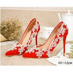 Wedding Shoes Manufacturer - OEM/ODM Women High Heel Pointed Toe Crystal Shoes