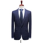 Men's Suit Manufacturer - OEM/ODM Vintage Red Plaid Wedding Groom Performance Suit