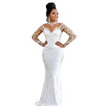 African Wedding Dress Manufacturer - OEM/ODM Luxury Round Neck Mermaid Gown