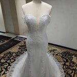 Wedding Gown Manufacturer - OEM/ODM Off-Shoulder Lace Floral Bridal Gown
