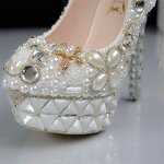 Wedding Shoes Manufacturer - OEM/ODM Open Toe High Thin Heel Diamond Crystal Sandals
