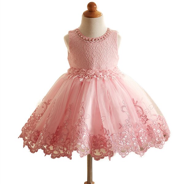 Princess Party Dress Manufacturer - OEM Applique Embroidered Knee-Length Gown