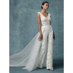 Mother of the Bride Dress Manufacturer - OEM Two-Piece Lace Pantsuit Set