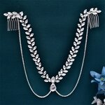 Bridal Hair Comb Manufacturer - OEM/ODM Handmade Alloy Pearl Leaf Weaving Comb