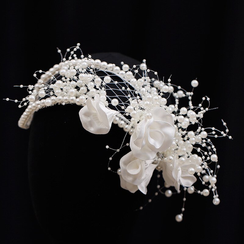 Bridal Crown Headdress Manufacturer - OEM/ODM Korean Crystal Lace Flash Headpiece