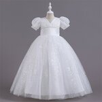 Children's Puffy Dress Manufacturer - OEM Custom Bubble Sleeve Wedding Skirt